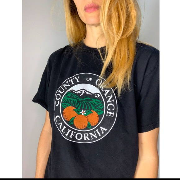 Vintage 🍊California Black County of Orange Tee - Picture 4 of 7